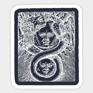 Azoth - Basil Valentine Alchemy Sun and Moon Sticker